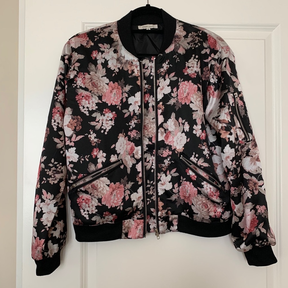 Women’s floral bomber jacket